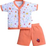 Baby Girls Cotton Half Sleeves Jabla & Shorts Set