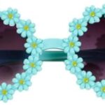 Flower Sunglasses for Kids, Girls (Blue)