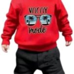 Kids Boys Printed Cotton Blend Full (Red)