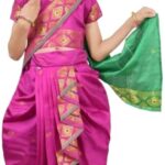 Girls Traditional Saree (Rani) – Kids Ethnic Wear for Weddings, Festivals & Parties