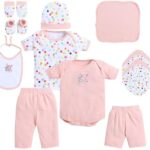 Unisex Kids Cotton Solid Clothing Gift Set