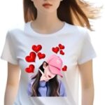 Women’s Cotton T-Shirt | Soft & Stylish Casual Tee for Girls & Women | Round Neck, Half Sleeve | Summer Wear Top (Style 2)