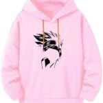Kids Hooded T-Shirt for Boys Girls/Cotton Full (Baby Pink)