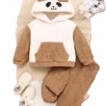 Kids Winter Panda Themed Plush Carduroy
