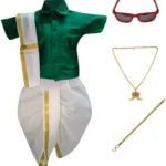 Kids Royal Look Boys Silk Cotton (Green)