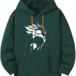 Kids Hooded T-Shirt for Boys Girls/Cotton Full (Green)