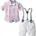 Baby Boys Cotton & Spendex Printed Half (Peach)