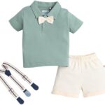 Boy's Cotton Printed Half Sleeves T-Shirt(Green Beige)