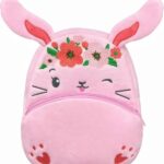 Cute Kids BackPack Toddler bag Plush (Flower Pink)