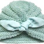 Kid's Wool Turban Bow Cap (Light Sea Green)