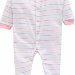 Combo Pack of 3 100% Cotton Full Body Rompers (Pink)