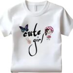 Women’s Cotton T-Shirt | Soft & Stylish Casual Tee for Girls & Women | Round Neck, Half Sleeve | Summer Wear Top (Cute Girl)