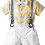 Baby Boys Cotton and Spandex Printed(Yellow)