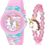 3 Pcs Kids Unicorn Watch Rabbit (Pink Horse)