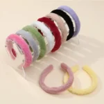 Plush Fuzzy Headbands, Multicolor