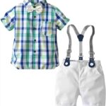 Baby Boys Cotton and Spandex Printed(Green)
