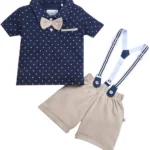 Boy's Cotton Solid T-Shirt and Short Set