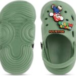 Kids Attractive Slip on Daily use Clogs (Dark Green)