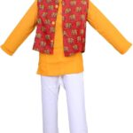 Boys Kids Ethnic Traditional Wear Set with Jacket – Stylish Festive Outfit for Weddings & Festivals
