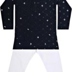 Boys Kurta Pyjama (Black) – Kids Traditional Ethnic Wear for Weddings, Festivals & Parties