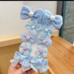 10-Piece Baby Hair Clip Set for Girls (Blue)