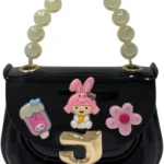 Cartoon Silicon Crossbody Handbag (black)
