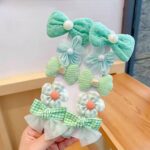 10-Piece Baby Hair Clip Set for Girls (Cyan)