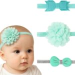 3Pcs Baby Headbands for Baby Girl and boy (Green)