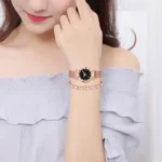 Analog Diamond Studded Black Dail Magnet