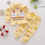 Cute Cartoon Print T-shirt (Yellow)