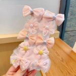 10-Piece Baby Hair Clip Set for Girls (Light Pink)