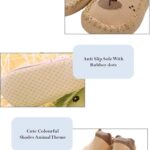 Anti -Skid Leather Soled Shoe Socks for Baby (Khaki)