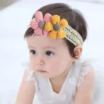 3Pcs Baby Headbands for Baby Girl and Boy (Yellow)