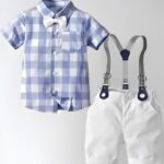 Baby Boys Cotton and Spandex Printed(Blue)