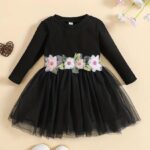 Girl's Fit & Flare Long Length (Black)