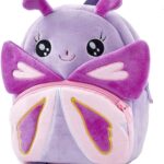 Cute Kids BackPack Toddler bag Plush (Purple Butterfly)