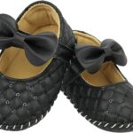 6 to 12 Months Baby Girls Synthetic (Black)