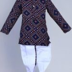 Boys Kids Ethnic Traditional Wear Set – Stylish Festive Outfit (Chunri Black)