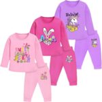 Cotton Clothing Set for Girls Dress Full Sleeve T-shirt Top and Pyjama (Pack of 3)- combo 4