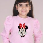 Girls Mickey Top Stylish Girls Kids Top (Pink)