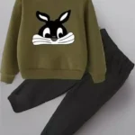 Kids Boys & Girls Full Sleeves and Round Neck(Mehdi Colour)
