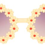 Flower Sunglasses for Kids, Girls (Yellow)