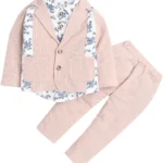 Boys Solid T-Shirt Blazer