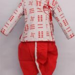 Boys Kids Ethnic Traditional Wear Set – Stylish Festive Outfit (White Red)