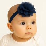 3Pcs Baby Headbands for Baby Girl and boy (Navy Blue)