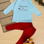 Kids Full Sleeves Dark Grey T-Shirt (Aqua Blue)