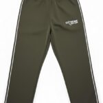 Boy's Regular Fit Stretchable Track  (Olive)