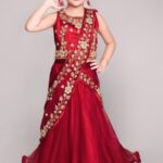 White Burron Girls Polyestor Blend (RED)