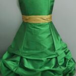 Girl's Synthetic Bubble Hem (Green Golden)