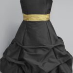 Girl's Synthetic Bubble Hem (Black Golden)